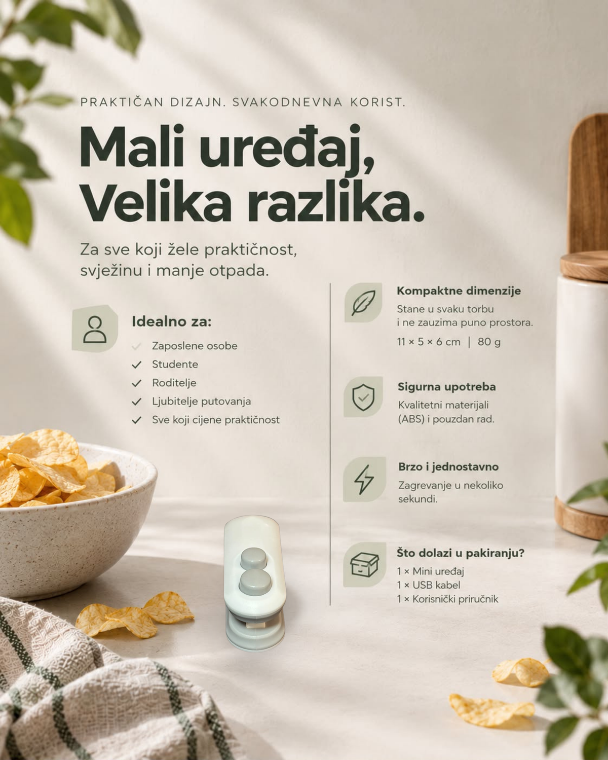 Zatvarač vrećica Lili